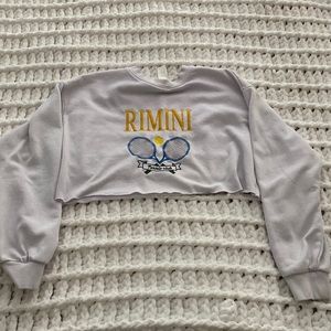 Tennis cropped crewneck